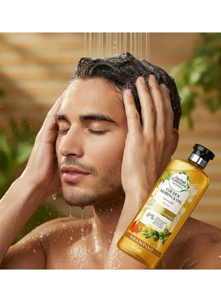 Herbal Essences bio:renew Golden Moringa Oil Smoothing Shampoo, 400ml - Image 3