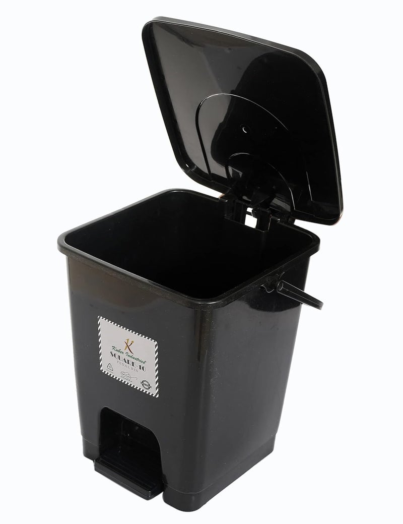 Kuber Industries Kuber Industries Premium Plastic Pedal Dustbin 10 Ltr Black BluePack of 2  - Image 5