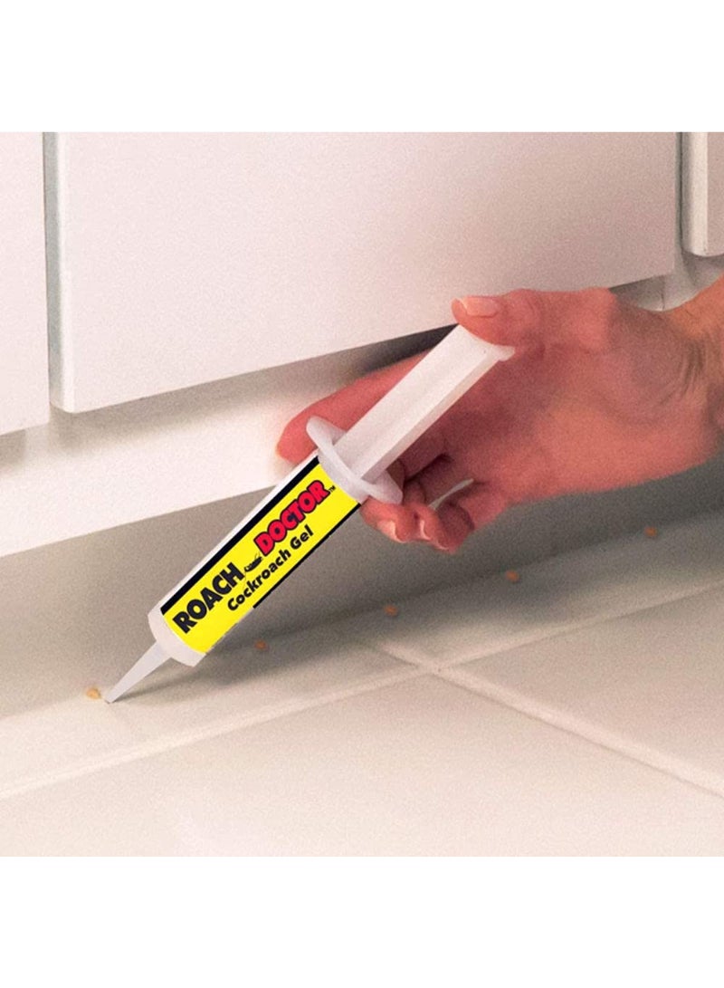 Bulb Head Original Roach Doctor Cockroach Gel Ready-to-Use Cockroach Gel Bait - Outdoor & Indoor Roach Killer with Syringe Applicator Pack of 3 - Image 4