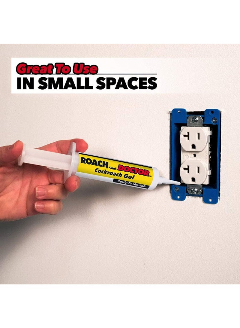 Bulb Head Original Roach Doctor Cockroach Gel Ready-to-Use Cockroach Gel Bait - Outdoor & Indoor Roach Killer with Syringe Applicator Pack of 3 - Image 3