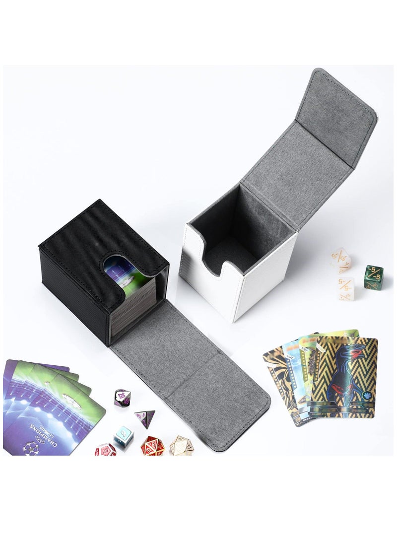 Y&D - 2 Leather Deck Card Boxes - Large Size Fits 100 Plus Sleeved Cards Ideal Game Box for Collectible Cards, Perfect Playing MTG TCG and More - Image 1