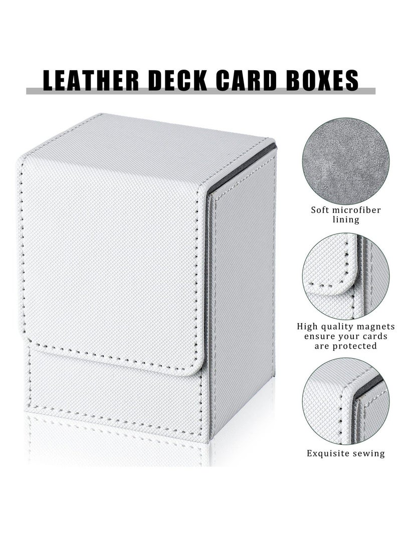 Y&D - 2 Leather Deck Card Boxes - Large Size Fits 100 Plus Sleeved Cards Ideal Game Box for Collectible Cards, Perfect Playing MTG TCG and More - Image 1