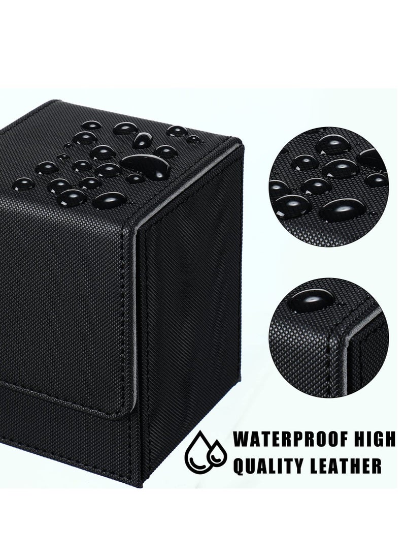 Y&D - 2 Leather Deck Card Boxes - Large Size Fits 100 Plus Sleeved Cards Ideal Game Box for Collectible Cards, Perfect Playing MTG TCG and More - Image 1