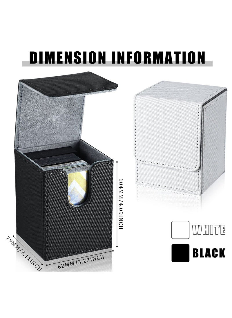 Y&D - 2 Leather Deck Card Boxes - Large Size Fits 100 Plus Sleeved Cards Ideal Game Box for Collectible Cards, Perfect Playing MTG TCG and More - Image 1
