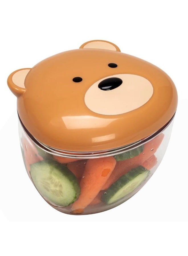 melii Kids Snack Container - Brown Bear 232 ml, Pack of 1's