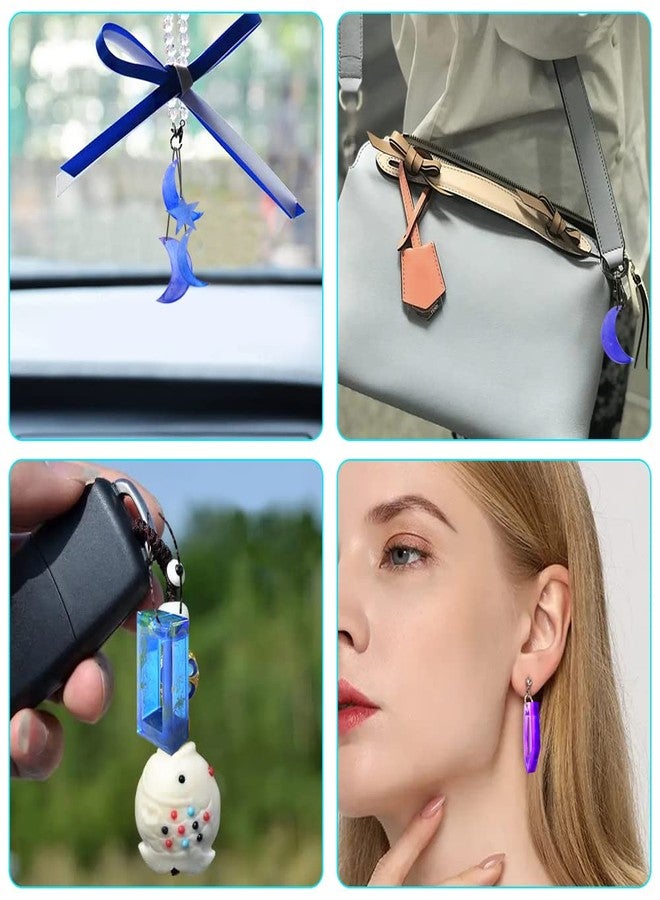 FineGood 2 Set Wind Chimes Resin Molds, Resin Molds Silicone Butterfly Moon Silicone Molds for Epoxy Resin DIY Winds Chime Gifts for Women Home Decor - Image 2