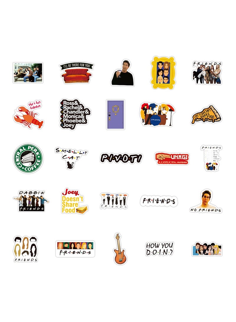 50 Pcs Classical American Drama Friends Stickers - Image 3