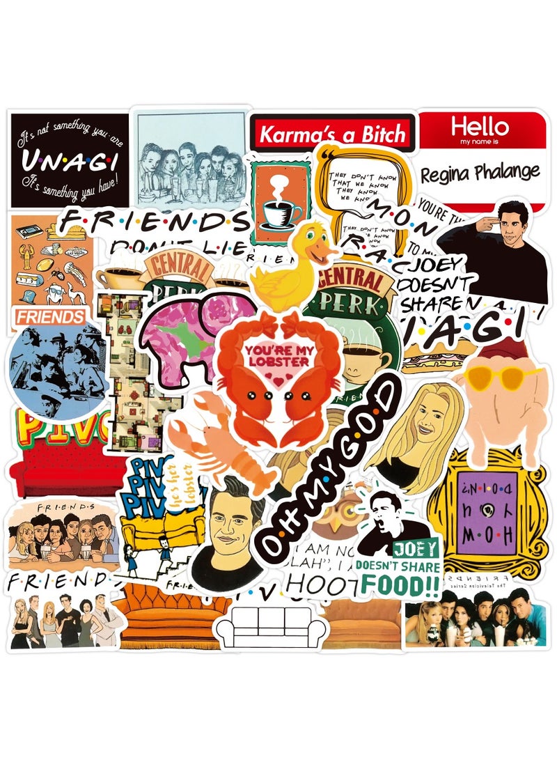 50 Pcs Classical American Drama Friends Stickers - Image 1