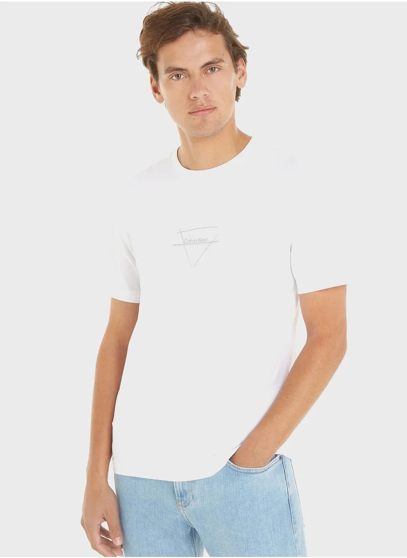 CALVIN KLEIN Logo Crew Neck T-Shirt