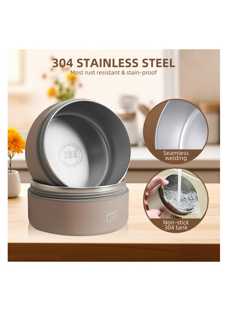 67 اوقية ( الاونصة ) الغذاء الساخن الترمس ، الفولاذ المقاوم للصدأ الغذاء معزول للدبابات ، 3 طبقات مكدسة الغذاء الساخن الحاويات ، وتسرب دليل حساء الوجبات الخفيفة مربع بينتو - Image 2