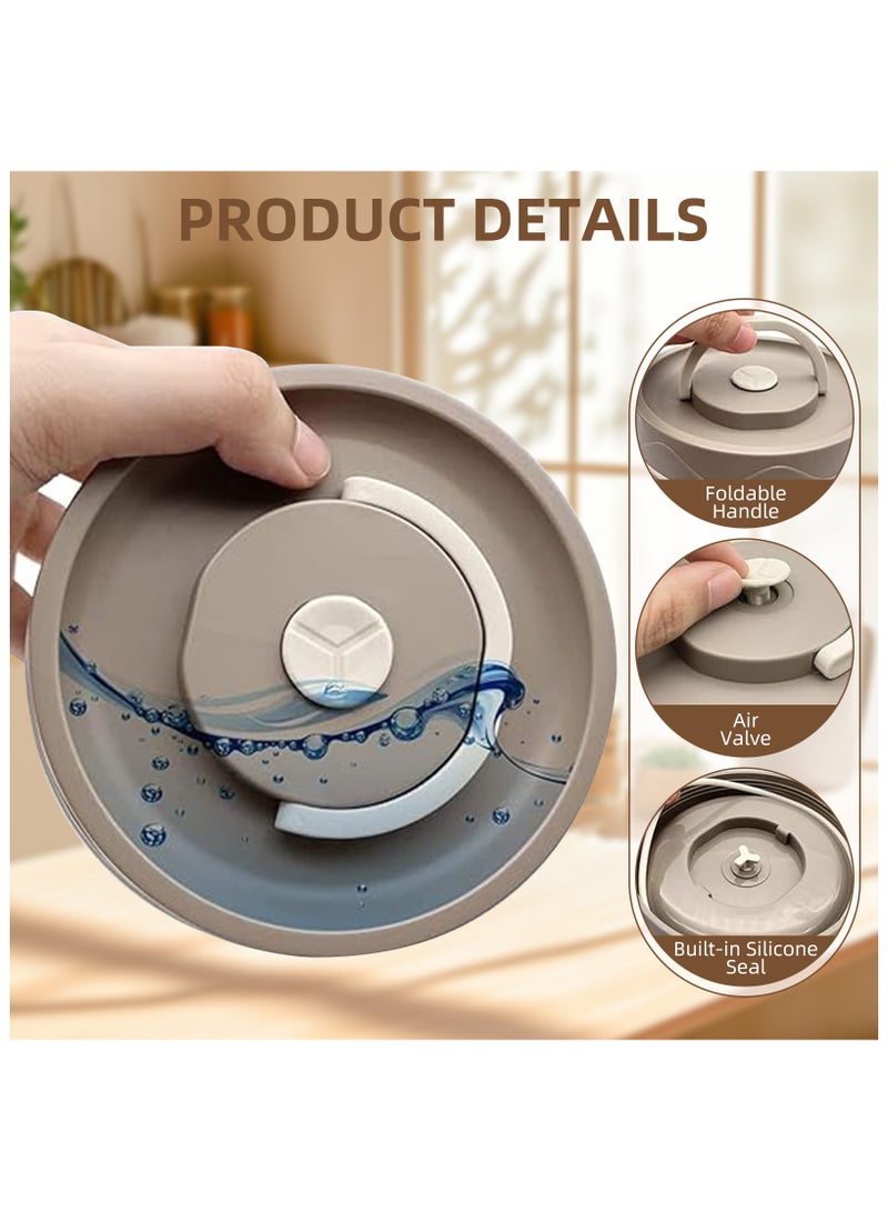 67 اوقية ( الاونصة ) الغذاء الساخن الترمس ، الفولاذ المقاوم للصدأ الغذاء معزول للدبابات ، 3 طبقات مكدسة الغذاء الساخن الحاويات ، وتسرب دليل حساء الوجبات الخفيفة مربع بينتو - Image 3