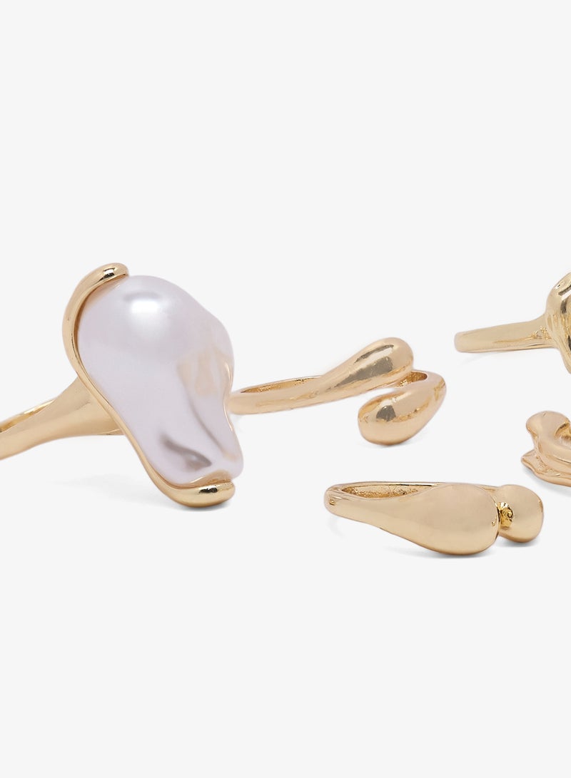 Ginger Chunky Gold Rings - Image 2