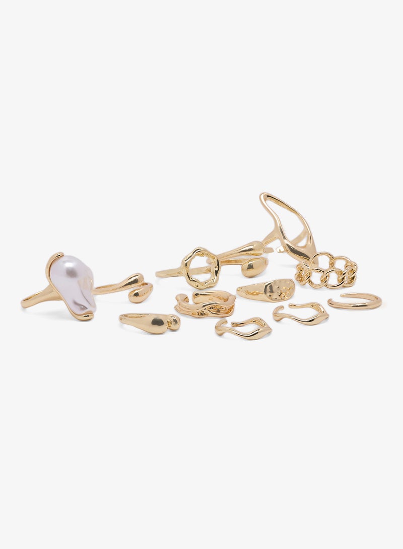 Ginger Chunky Gold Rings - Image 1