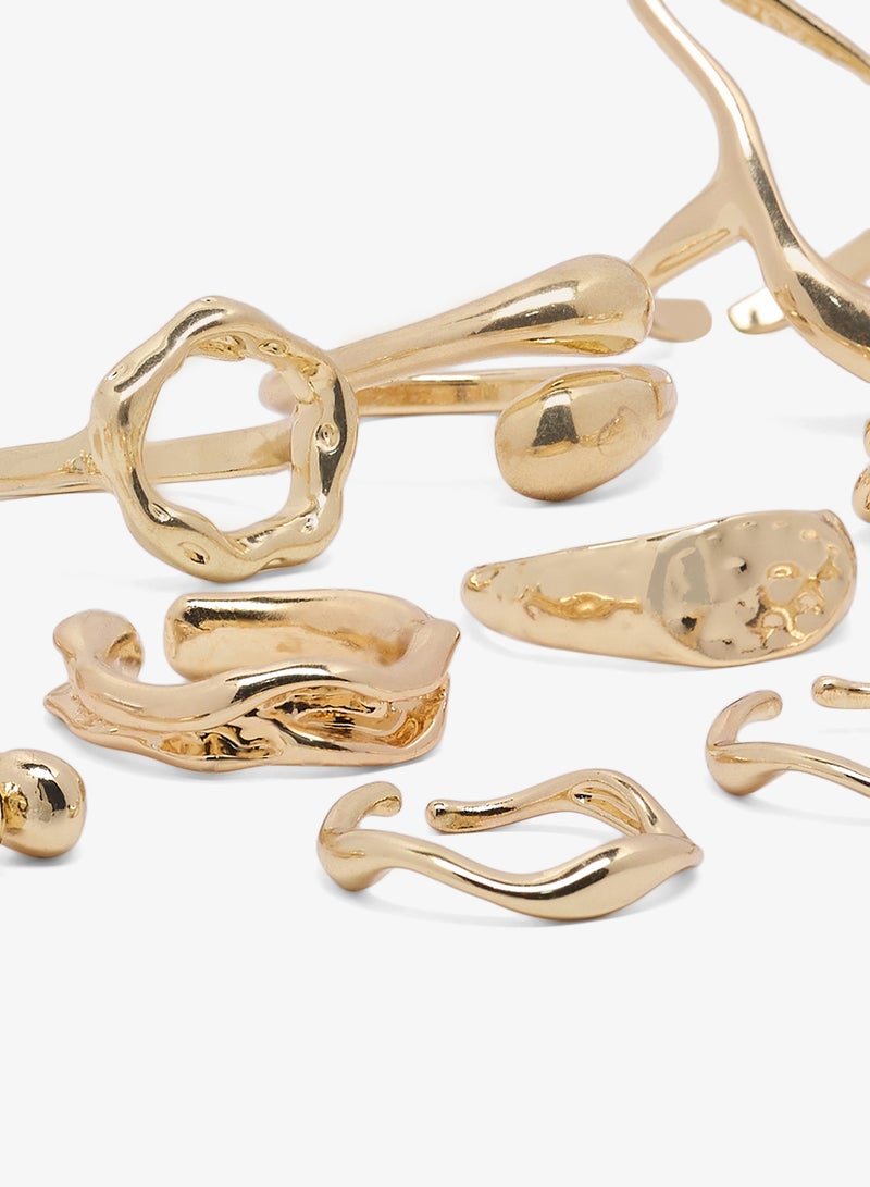 Ginger Chunky Gold Rings - Image 3