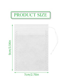 Generic Disposable Non-Woven Drawstring Tea Filter Bags, 7 x 9cm, 100 pcs  - Image 2