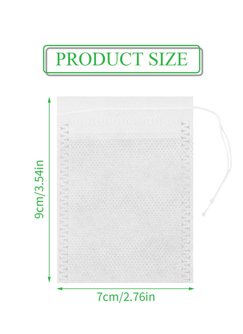Generic - Disposable Non-Woven Drawstring Tea Filter Bags, 7 x 9cm, 100 pcs - Image 1