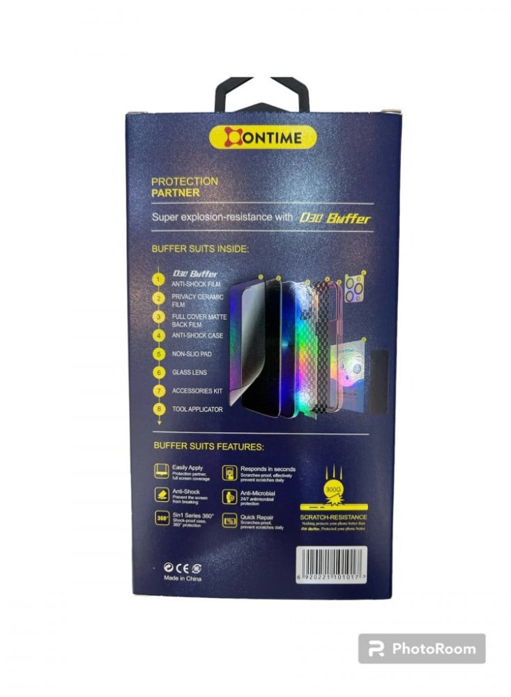أونتايم ONTIME الكامل لجهاز آيفون 16 برو ماكس – طقم حماية 7 في 1 - Image 2