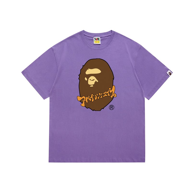 بايب تي شيرت BAPE صيفي 2026 بتصميم رأس القرد ونمط التمويه - للرجال والنساء - Image 1
