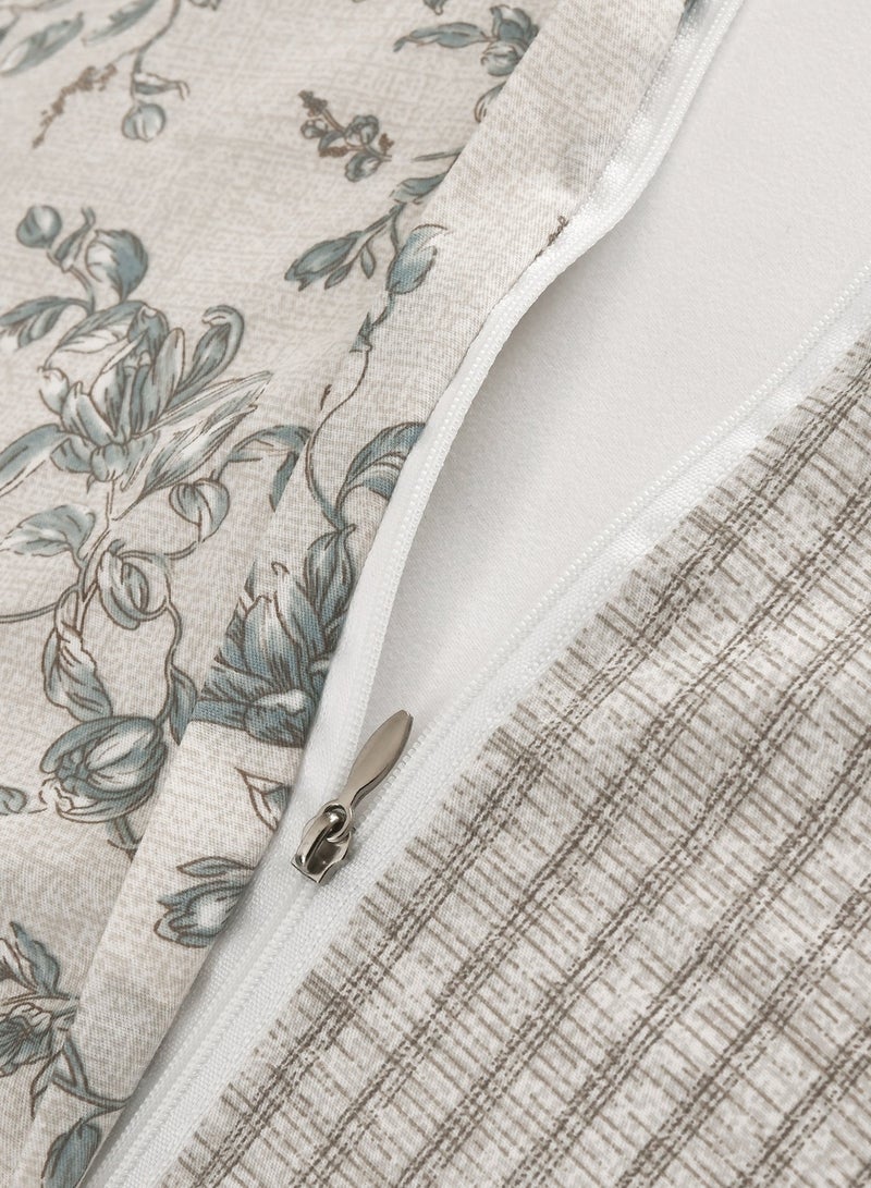 سيد المنسوجات المنزلية مفرش صيفي مفرد ونص من قطن، يناسب سرير بحجم 160 × 200 سم، 5 قطع، 100% قطن 200 غرزة، مع الحشوة القابلة للنزع، سلسلة فيرونيكا - Image 4