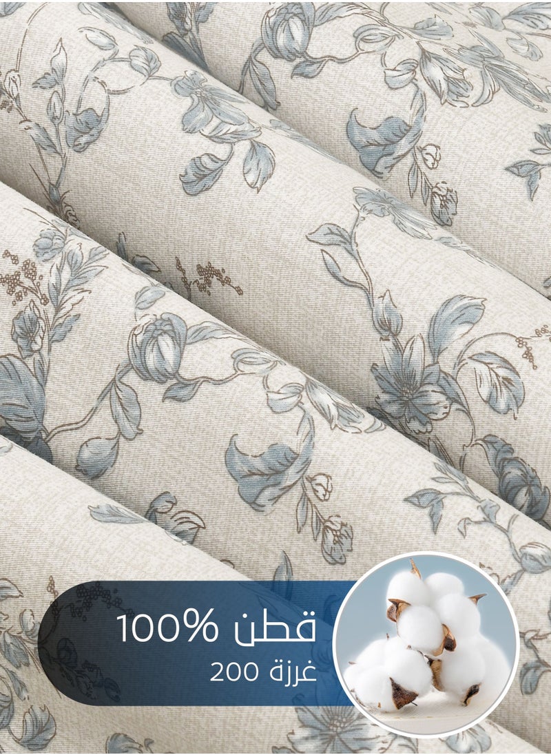 Cotton Floral Comforter Sets, Fits 160 x 200 cm Queen Size Bed, 5 Pcs, 100% Cotton 200 Thread Count, With Removable Filling, Veronica Series - pzsku/ZDF5BD192868E341E6F93Z/45/_/1705898854/b64653f7-f748-4cc8-b84f-911bbd8cddc0