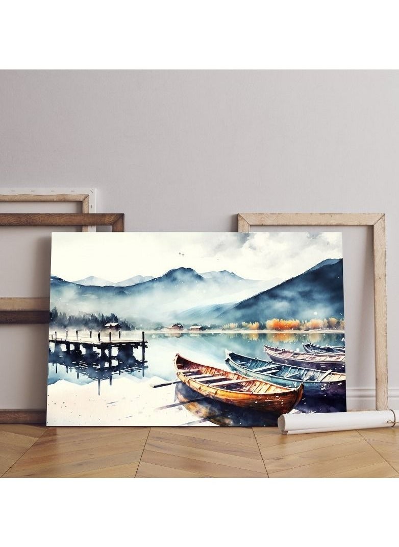 Home Gallery digital-watercolor-painting-panorama-landscape Printed canvas wall art 