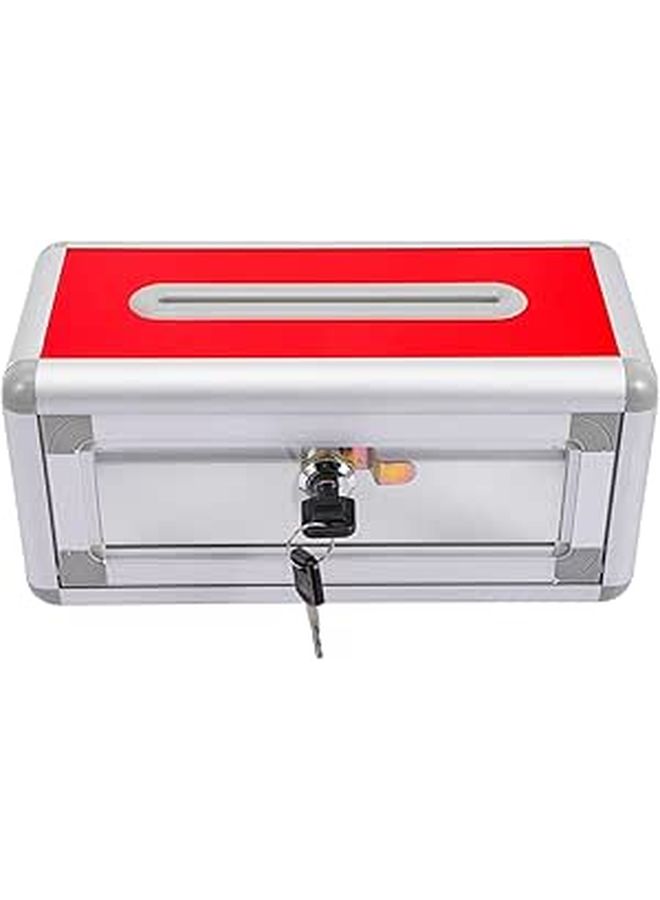 Lockable Business Card Case Multifunctional Ballot Box Office Storage Organizer for Conference Retail Travel - Image 1