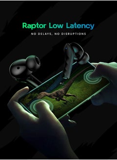 Faster Raptor Wireless Earbuds with ANC + ENC - 6 Hours Playtime with Bluetooth 5.3 - HiFi Stereo Sound Airpods - Gaming Bluetooth Earphones with Ultra-Low Latency - Deep Bass, IPX4 Water Resistant - For Exercise, Gym - Compatible with iPhone & Android (Black)  - Image 2
