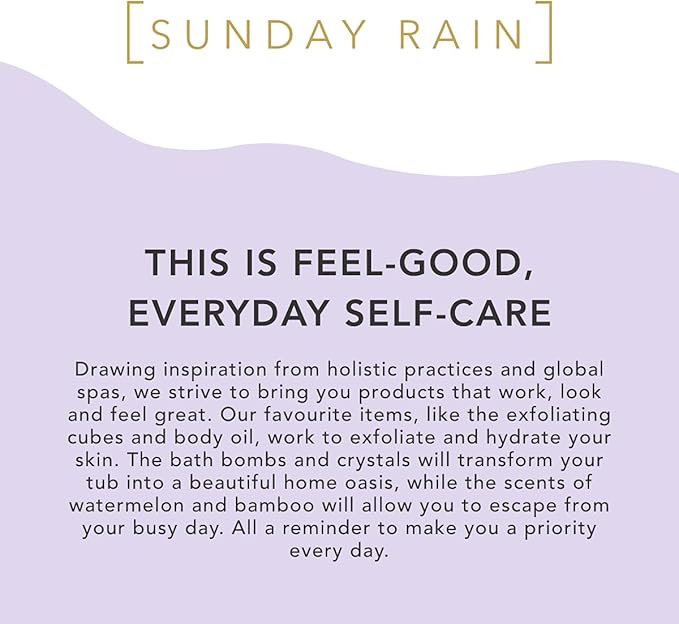 Sunday Rain Luxury Nourishing Bath Crystals Vegan CrueltyFree with Vitamin Rich Acai Berry Extract Natural Sea Salts 500g