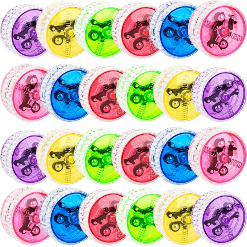 Drayear 24 Pack Led Light up Yo Yo Colorful Beginner Yo Yo Ball Light up Responsive Ball for Kids Birthday Party Goodie Bag Fillers Classroom Rewards 6 Colors - Image 3