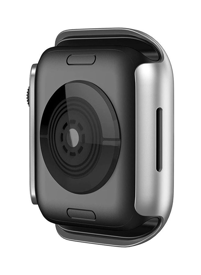 NIBEMINENT Hard PC Bumper Protective Matte Case Cover for Apple Watch 7 45mm Silver  - Image 3