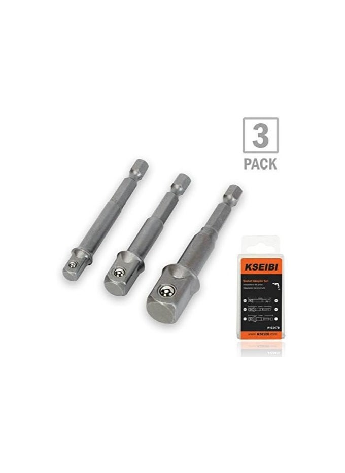 KSEIBI - Socket Drive Bit Adaptor 1/4 inch, Drill to Socket Adapter, High-Performance, For Power Drill, Quick Bit Changes, For Fastening Nuts and Bolts, Wheel Changes, Automotive Repair and Maintenance - Image 1