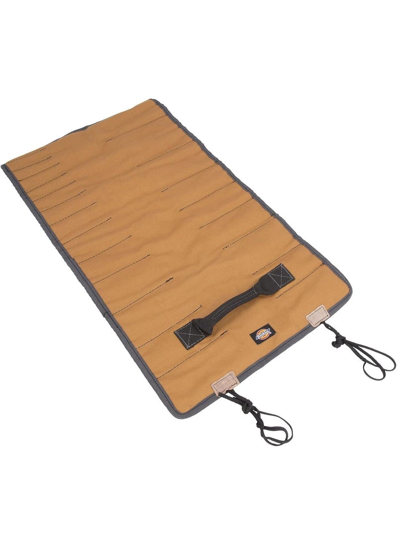 Dickies Dickies Large WrenchScrewdriver Organizer Roll for Mechanics 23 Tool Pockets Durable Canvas Construction 26 in x 1425 in Unrolled GreyTan  - Image 3