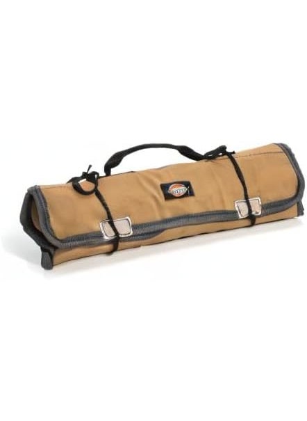 Dickies Dickies Large WrenchScrewdriver Organizer Roll for Mechanics 23 Tool Pockets Durable Canvas Construction 26 in x 1425 in Unrolled GreyTan  - Image 5