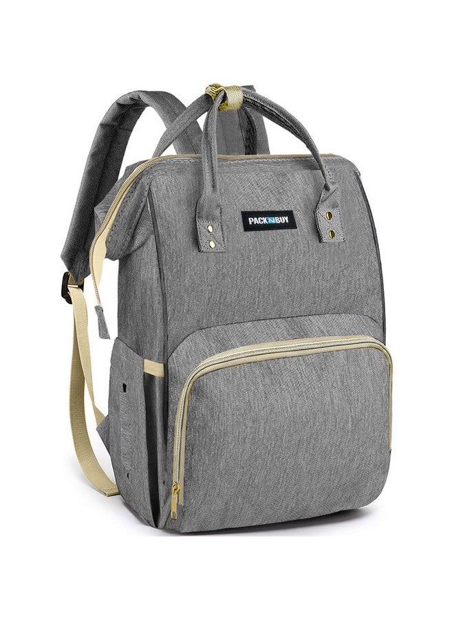 PACKNBUY Classic Diaper Bag for Mothers for Travel, Maternity Bag with Insulated Bottle Pockets, Water Resistant Baby Diaper Bag with Multiple Pockets for Newborn Baby Products (Grey) - Image 1