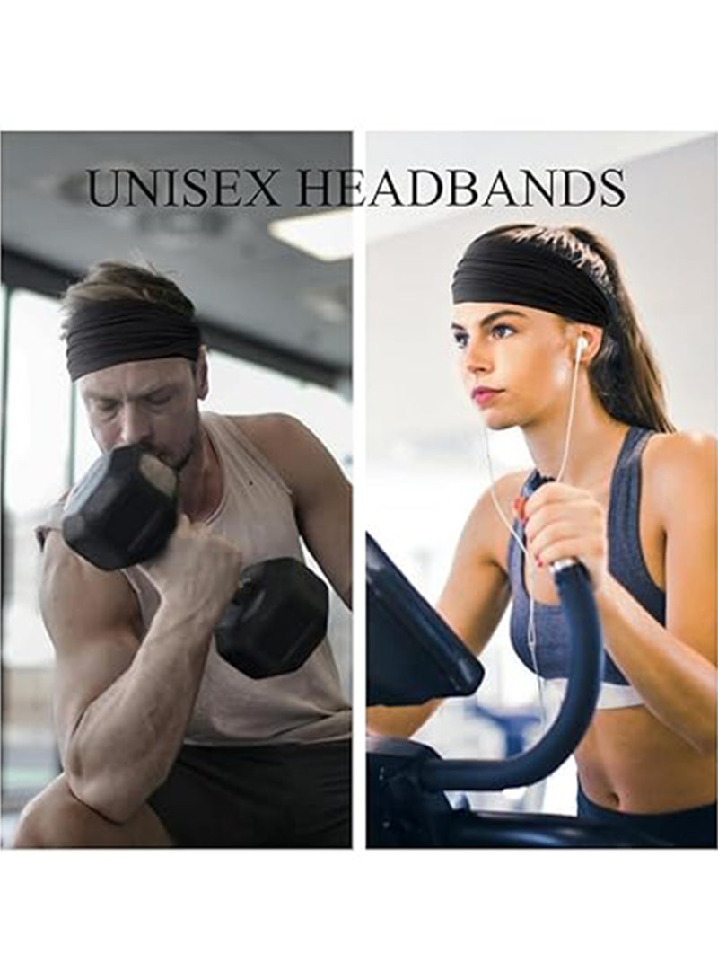 Generic 2 Pcs headbands For Women Wide White Headband Yoga Workout Head Bands Hair Accessories - Image 3