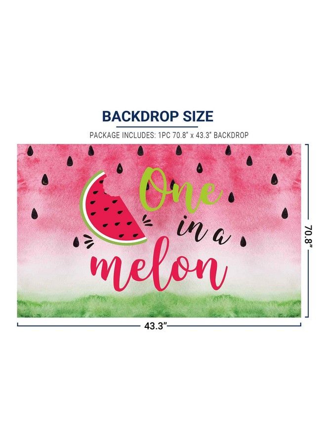 Allenjoy One In A Melon Watermelon Backdrop For Kids Girls 1St Birthday Party Infant Newborn Baby Shower Photography Background Summer Twotti Frutti Party Banner Cake Table Decors Photo Props - Image 4