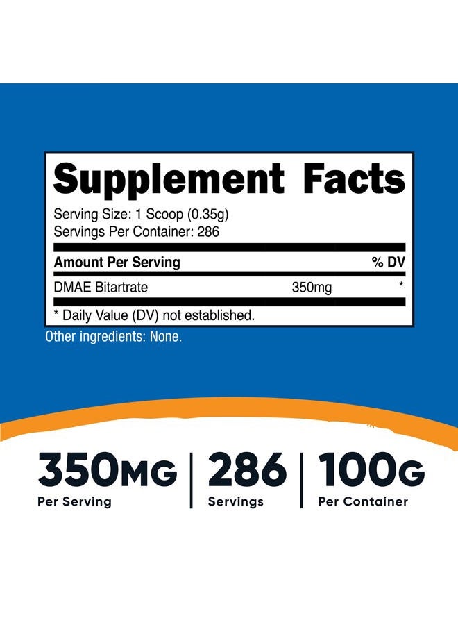 Nutricost Pure DMAE-Bitartrate Powder 100 Grams - Image 2