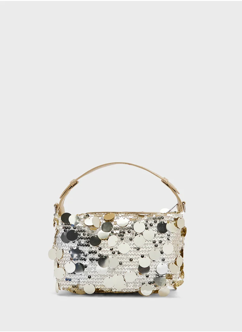 Ginger Boutique Sequined Satchel Bag