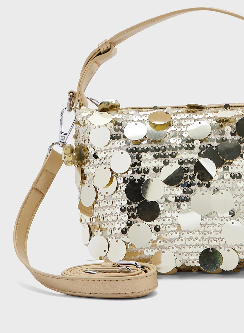 Ginger Boutique Sequined Satchel Bag
