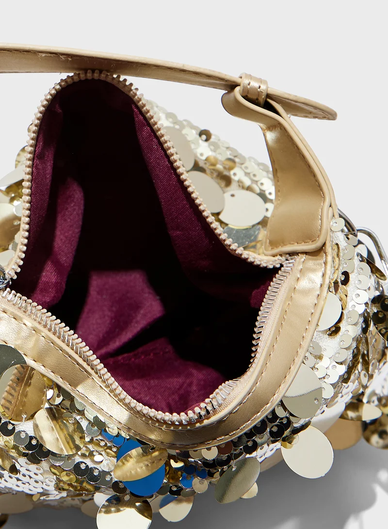 Ginger Boutique Sequined Satchel Bag
