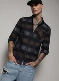 Campus Sutra Grey & Olive Green