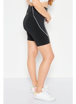 Reebok Women Sportswear Fit Training Poly Shorts, Black  - Image 3