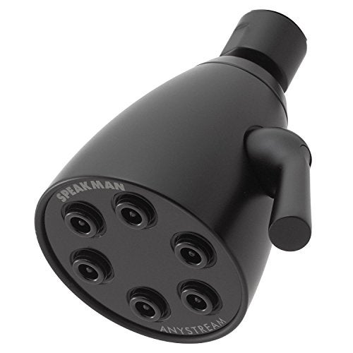 Speakman S-2252-MB Signature Brass Icon Anystream High Pressure Adjustable Shower Head, Matte Black, 3 Settings - Image 1
