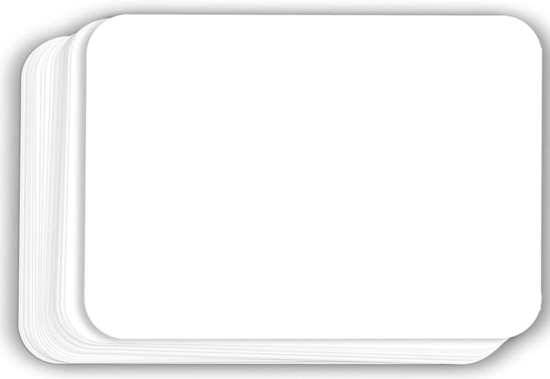 Hamilco White Cardstock Thick Paper - Blank Index Flash Note & Post Cards with Rounded Corners - Greeting Invitations Stationery 5 X 7" Heavy weight 80 lb Card Stock (100 Pack) - Image 1