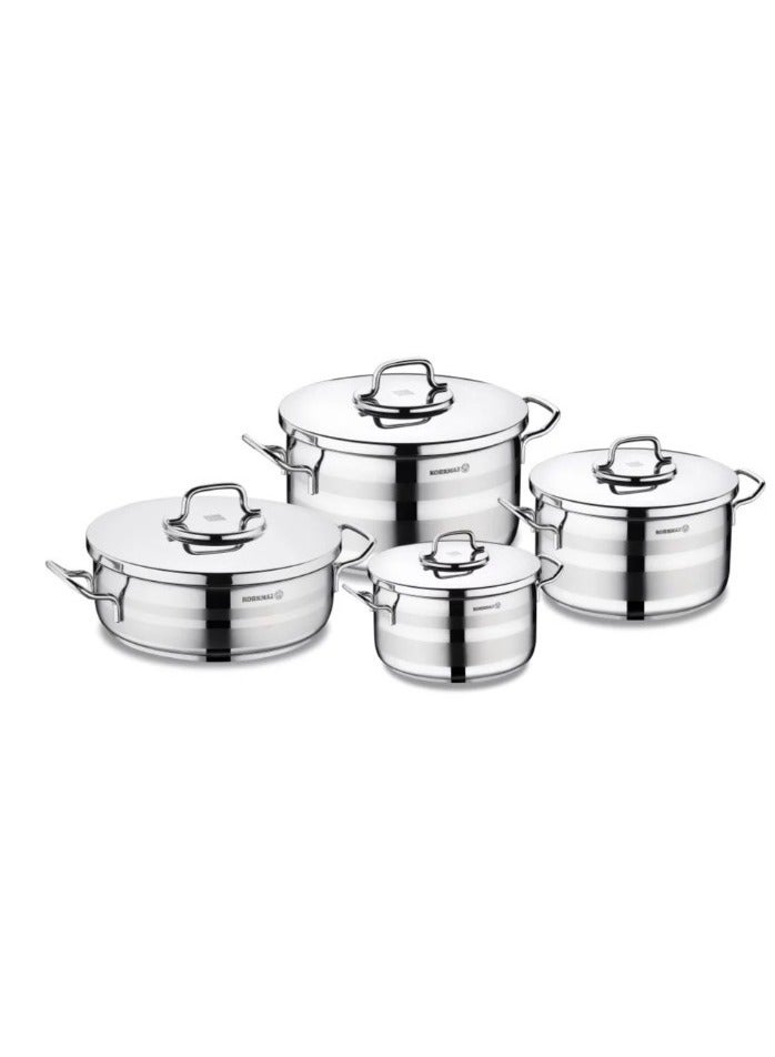 Korkmaz Astron Stainless Steel Cookware Set, 8 Pieces - Image 1
