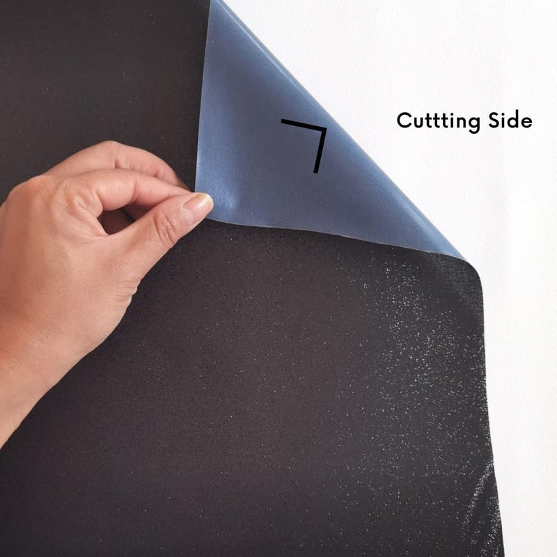 FANSGUAR Black Glitter HTV Heat Transfer Vinyl Bundle 8 sheets-12 x12 Iron on Vinyl for T Shirts Hats Clothing Compatible with Cricut Cameo Heat Press Machine - Image 2