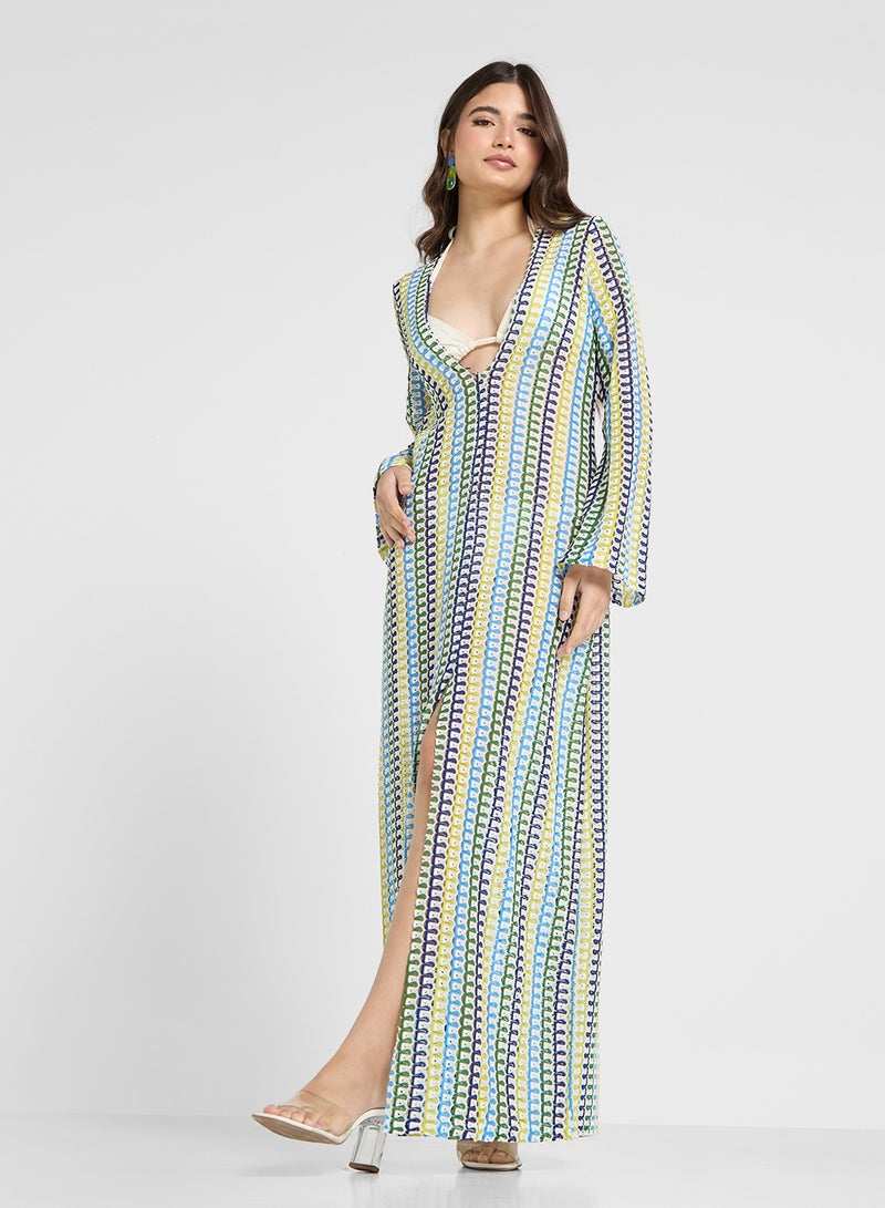 Ginger Patterned Maxi Dress - Image 1