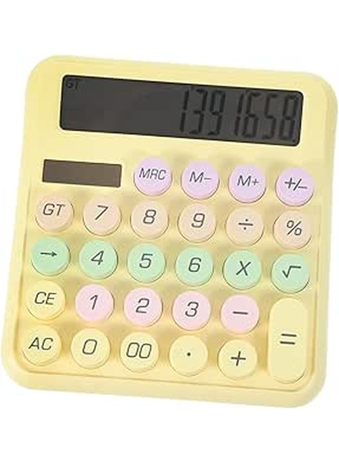 Candy Color Mechanical Keyboard Calculator Pocket Counting Tool for School Office - Image 1