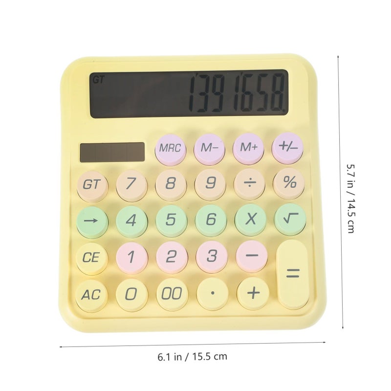 Candy Color Mechanical Keyboard Calculator Pocket Counting Tool for School Office - Image 3