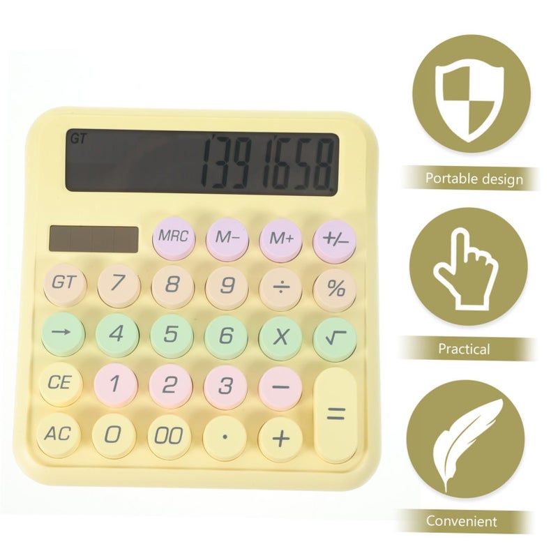 Candy Color Mechanical Keyboard Calculator Pocket Counting Tool for School Office - Image 4